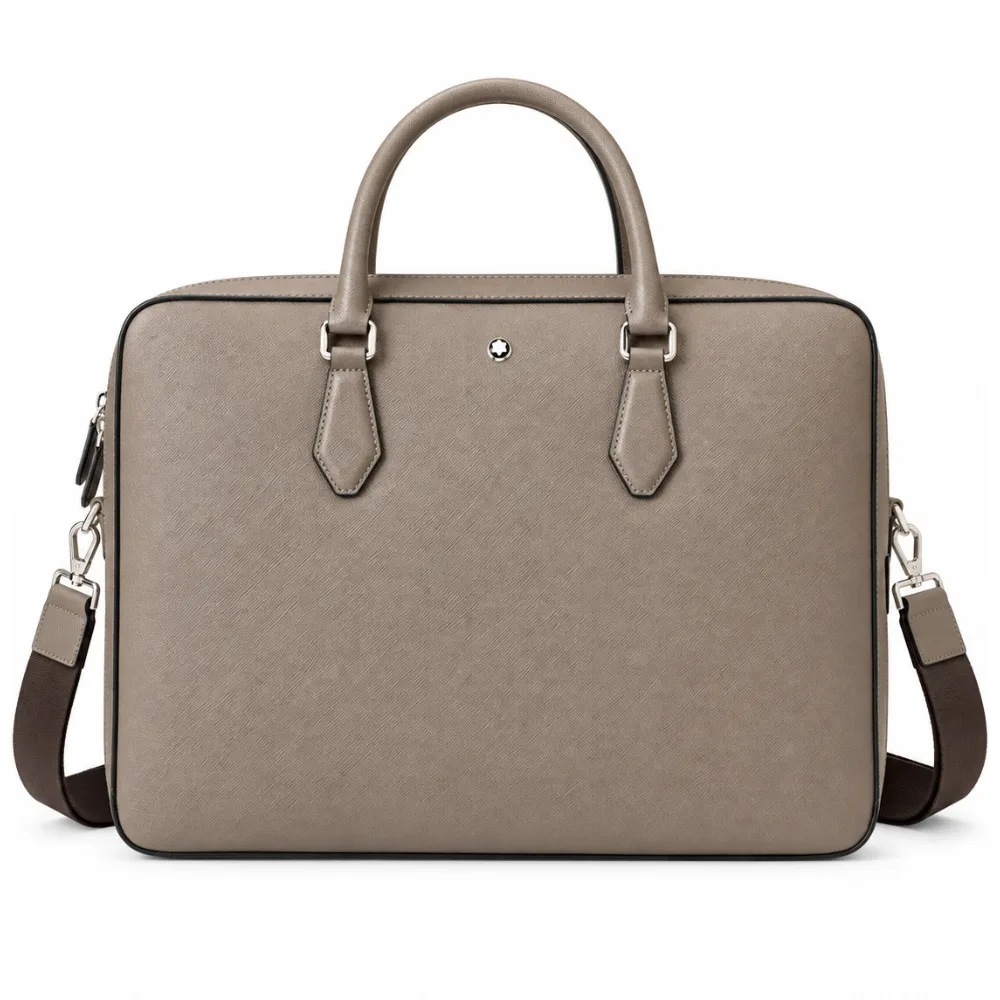 Luxury Men's Top-Handle Bags Business Briefcase Classic Leather Laptop Professional Office Work Briefcases Crossbody Bag Gift