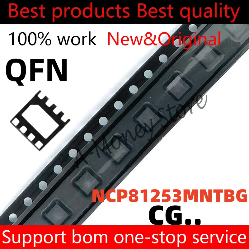 

(10pcs)CGJ CGE CGP CG.. NCP81253 NCP81253M NCP81253MNTBG QFN-8