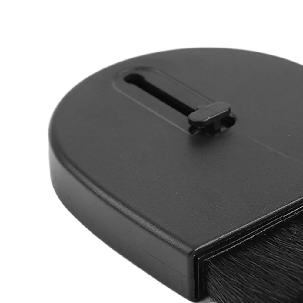 Semi Circular Record Cleaning Brush Retractable Design Black Anti Static Dust Removal Brush Wool+ABS