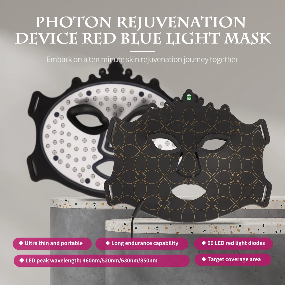 

Силиконовая светодиодная маска для лица, 8 цветов, терапия красным светом, инфракрасная гибкая мягкая маска, светодиодная терапия, антивозрастная расширенная фотонная маска