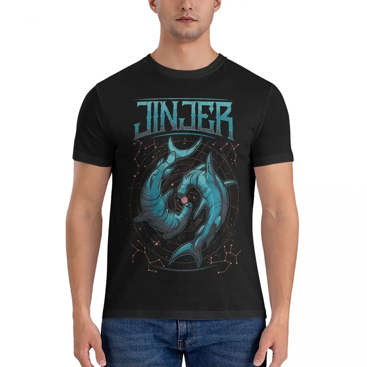 Partner Men's T Shirts Jinjer Vintage Tees Short Sleeve Crew Neck T-Shirts 100% Cotton Printed Clothes