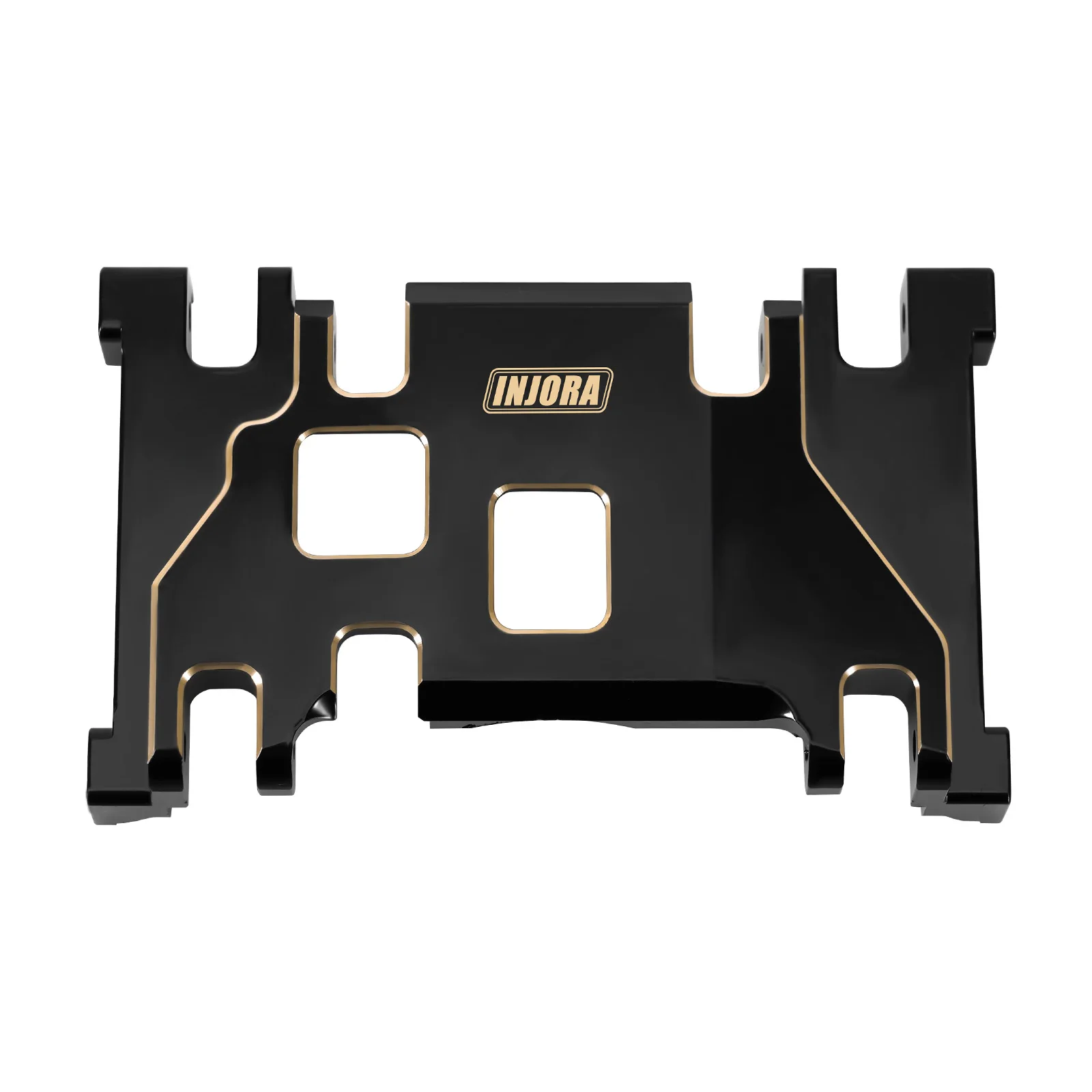 INJORA 172g Brass Skid Plate Transmission Mount for 1/10 RC Crawler FMS FCX10 Upgrade