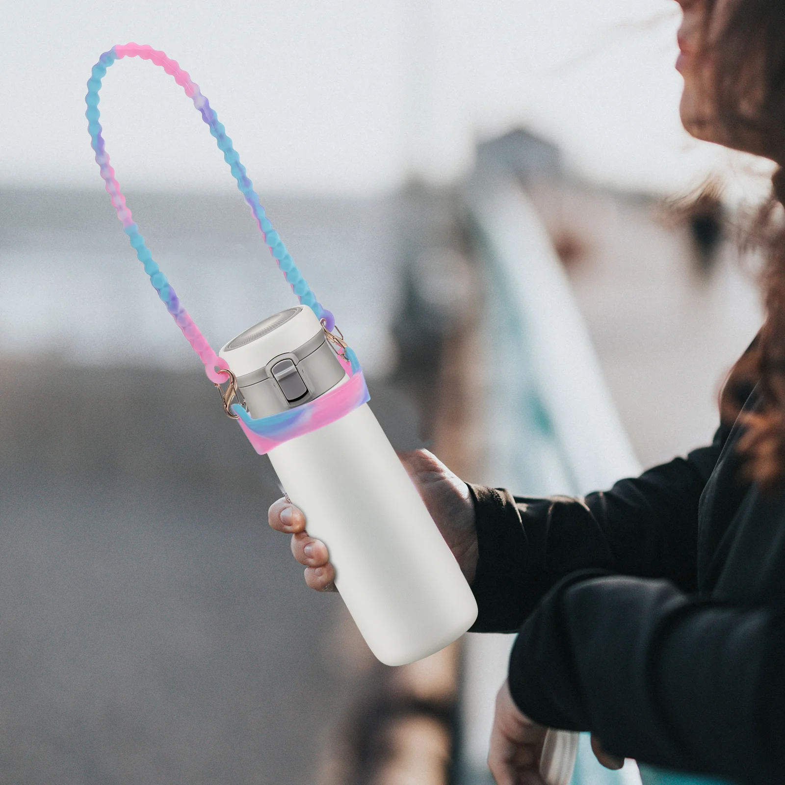 

2Pcs Water Bottle Strap Adjustable Kettle Sleeve Durable Wear-Resistant Outdoor Sports Holder Bottle Strap Handle Kettle Sling