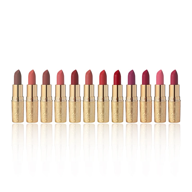 Matte Bullet Lipstick Nude 24h Long Lasting Waterproof Moisturizing Lip Stick Water Resistant Women Sexy Big Lip Makeup Cosmetic