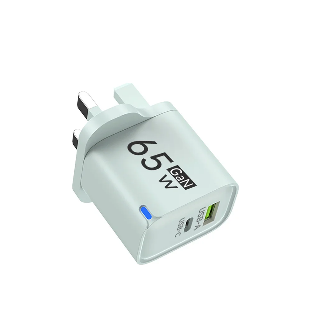 GaN-Ladegerät 65W USB Typ C Schnellladegerät Adapter USB PD Quick Charge 3.0 Adapter für iPhone Samsung Xiaomi EU/US/UK