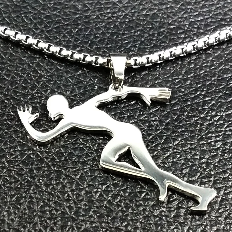 2026 Runner Stainless Steel Necklaces & Pendants for Women Big Long Silver Color Necklaces Pendants Jewelry colgante N1362S01