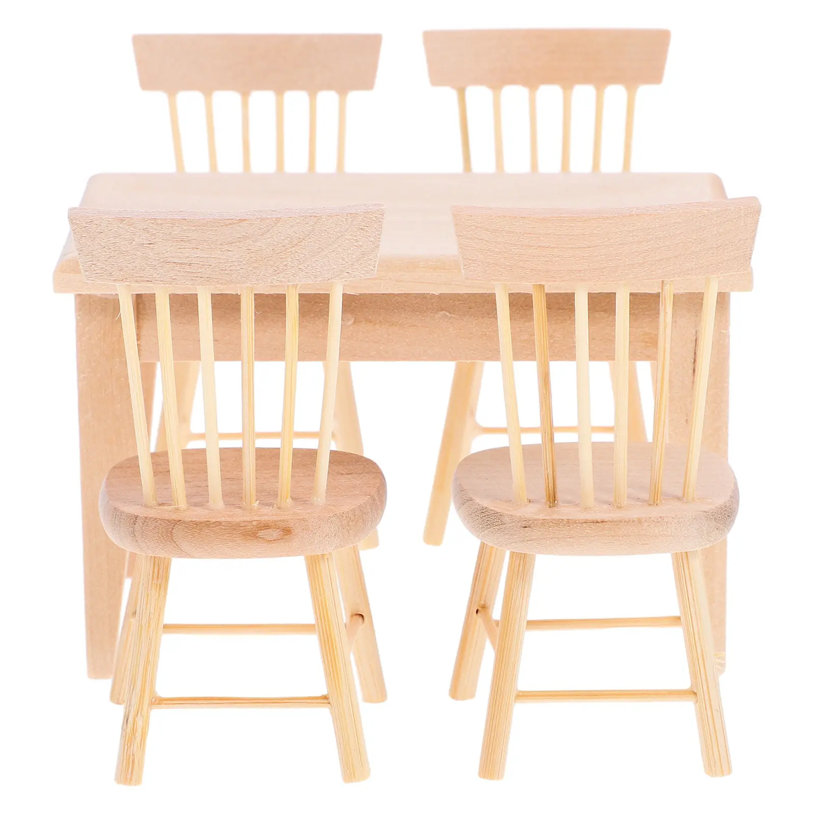 

1Set Wooden Ornament Mini Seat for Mini House Living Room Decor Solid Color Lightweight Stable Surface Display Craft Kit Premium