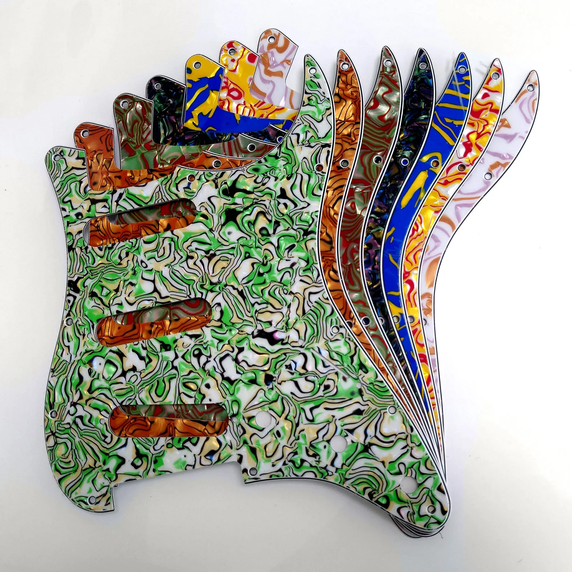 

Изготовленная накладка для электрогитары на заказ для FD US 11, отверстие для винтов, SSS царапиновая пластина, запасные части для электрогитары, 7 цветов в наличии