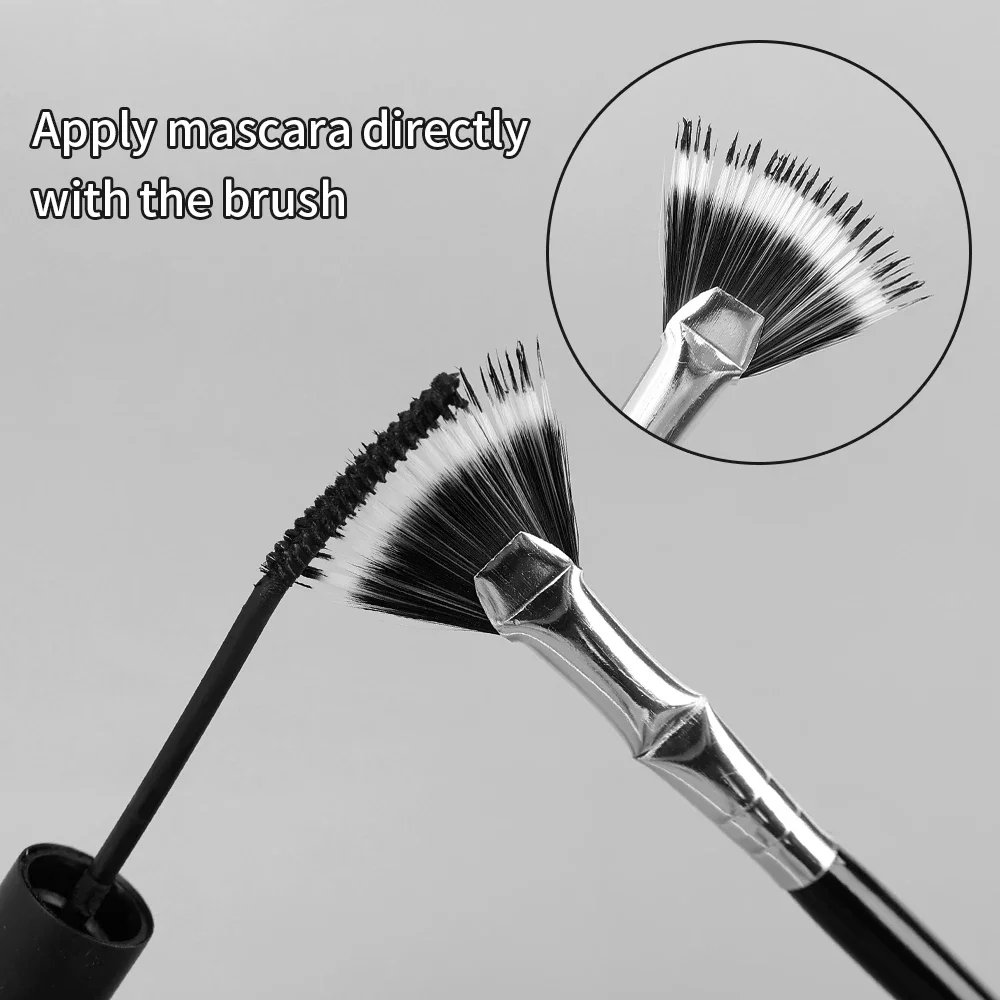 Angled Fan-shaped Eyelash Brush Multipurpose Makeup Brushes Professional Soft Highlighter Mascara Smudge Makeup Beauty Tool