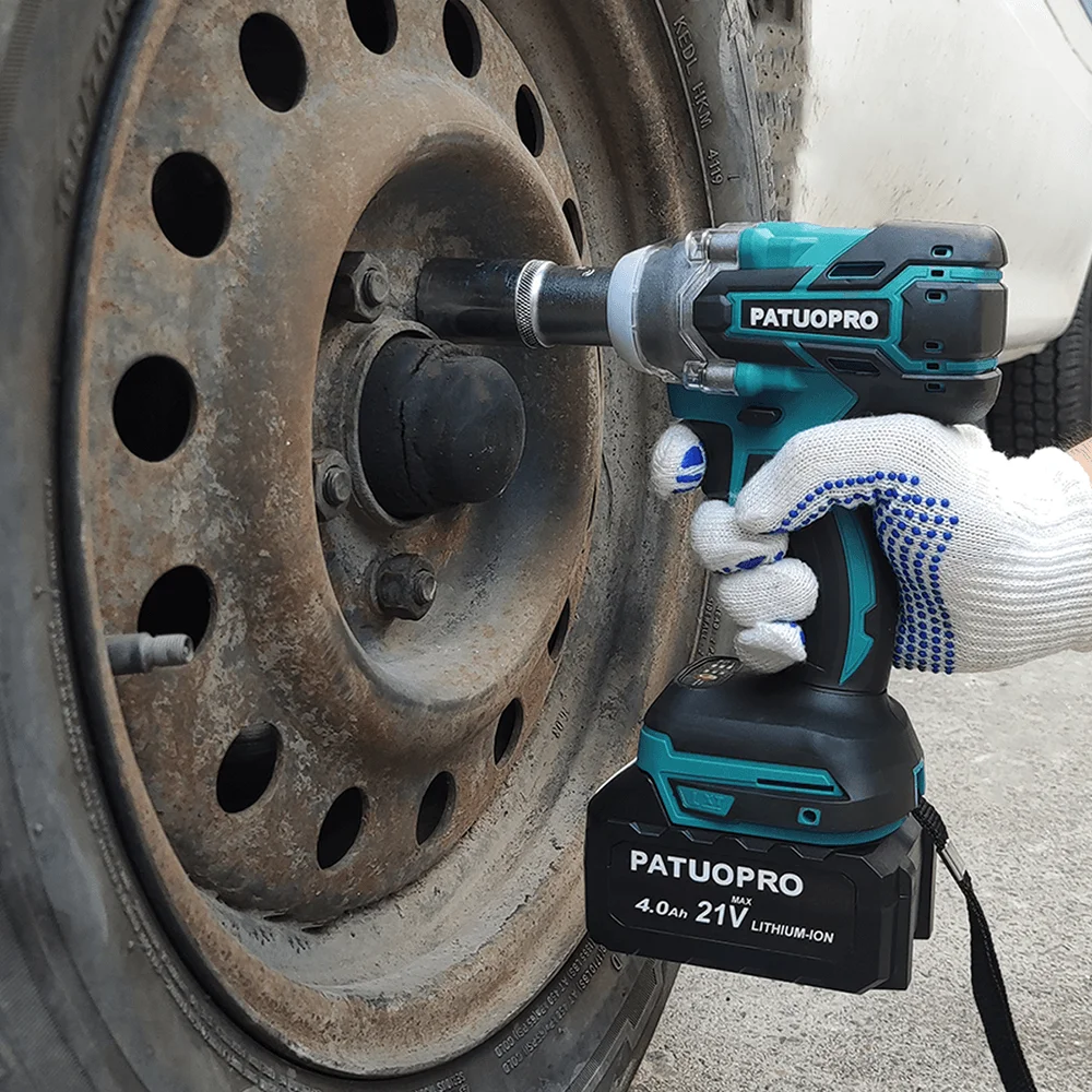 Imagem -06 - Chave de Impacto sem Fio de Dupla Utilização Polegada Chave Elétrica Recarregável sem Escova Ferramentas Elétricas para Makita 18v Bateria 500n.m