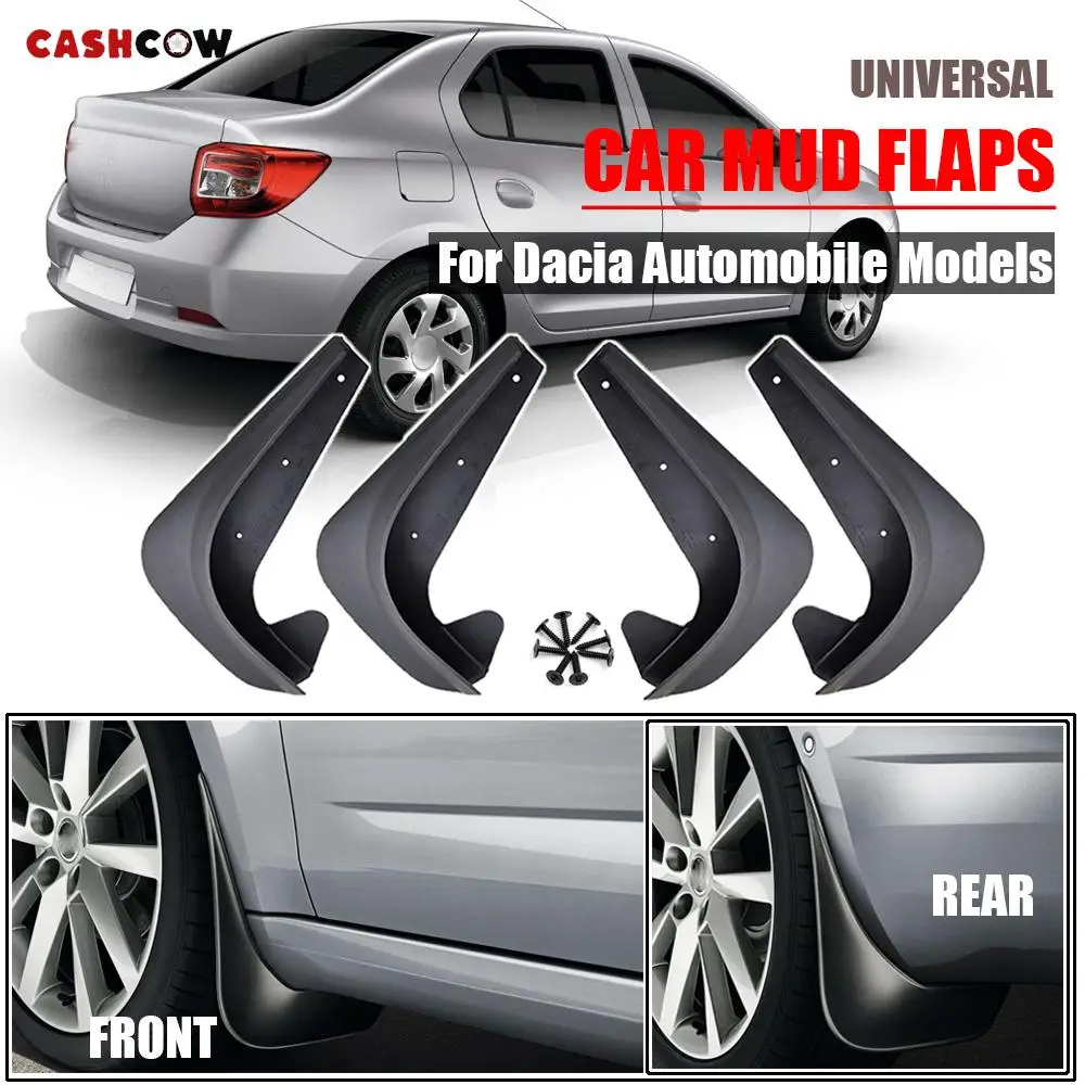 4pcs Universal Mud Flaps Mudflaps Splash Guards Mudguards ForDacia Dokker Duster Lodgy Logan MCV Sandero Stepway Nova Solenza