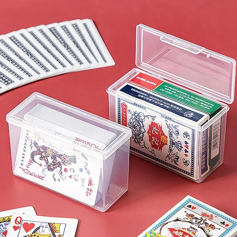 New Transparent Plastic Boxes Playing Cards Container PP Storage Case Packing Poker Game Card Box for Board Games Playing Cards