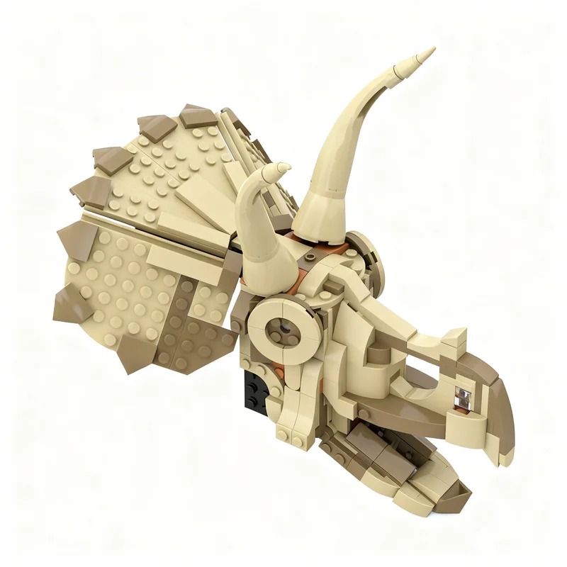 

NEW 361PCS MOC Creative Model Triceratops Skull Mods Revised DIY Assembly Building Blocks Display Birthday Gift Collectible Set