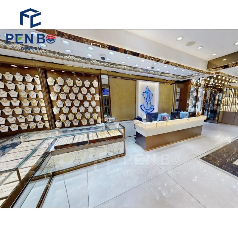 custom.Luxury Aarabic Jewellery Watch Shop Design Customized Mall Kiosk Jewellery Showcase L Shape Jewelry Showcases Sa