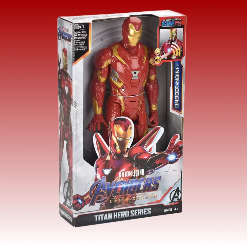 New 30cm Marvel Avengers Action Figure With Sound And Light Hulk Captain America Spiderman Iron Man Thanos Collectible Toy Gifts - view 5