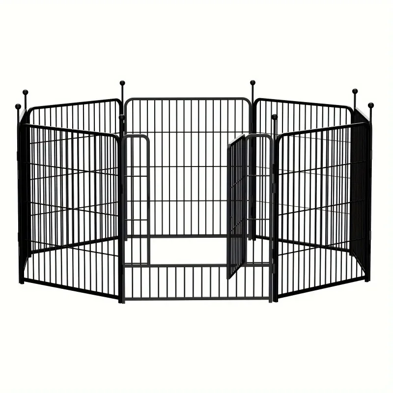 Dog Playpen, Portable Outdoor Dog Fence,Indoor,Playpen for Large/Medium/Small Dogs,Dog Fences for The Yard,With Doors Foldable