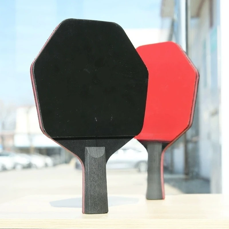 

The ping pong racket is glued