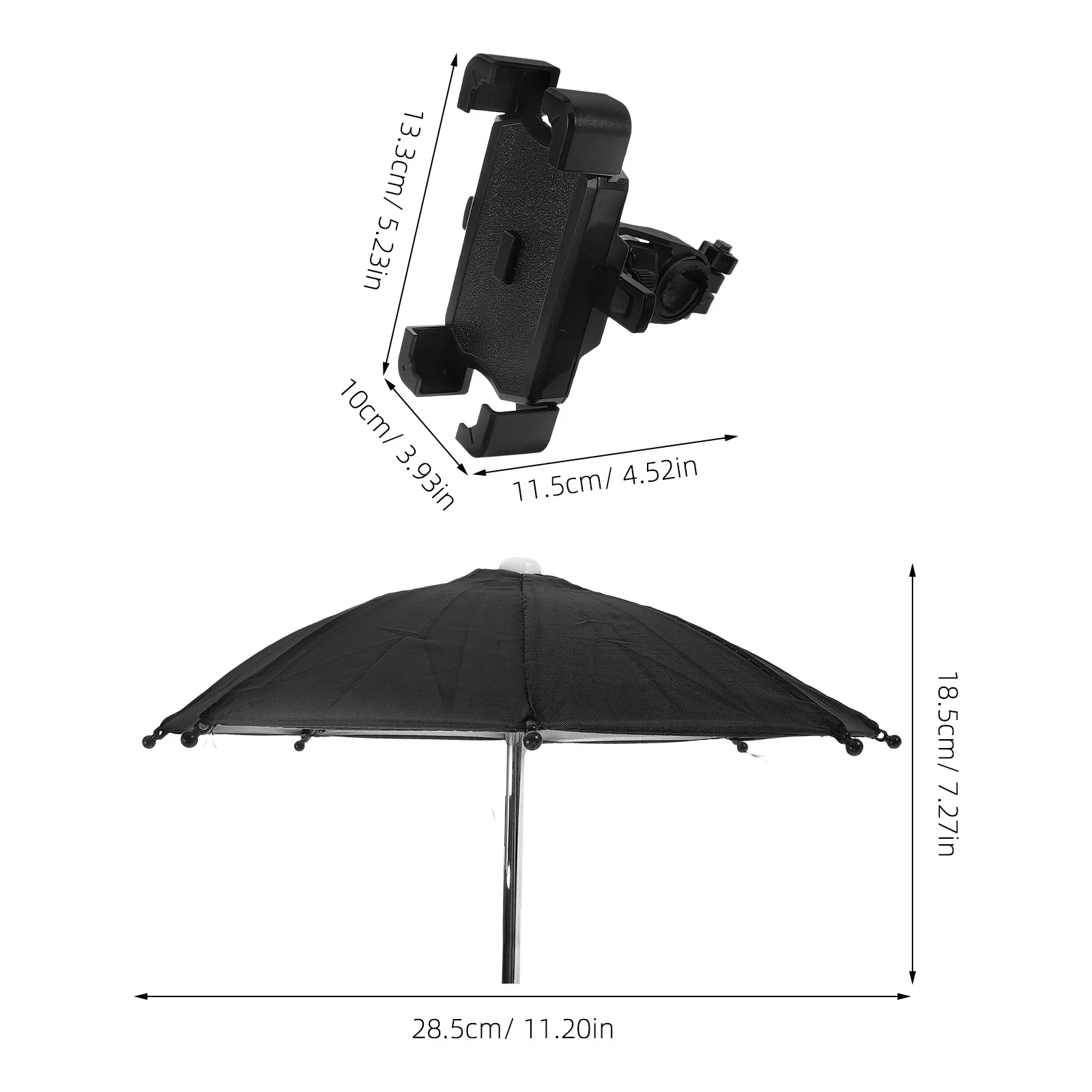 1Set Universal Phone Holder Shockproof Adjustable Bike Mount Phone Holder Umbrella Sun Rain Protection for Motorcycle Electric