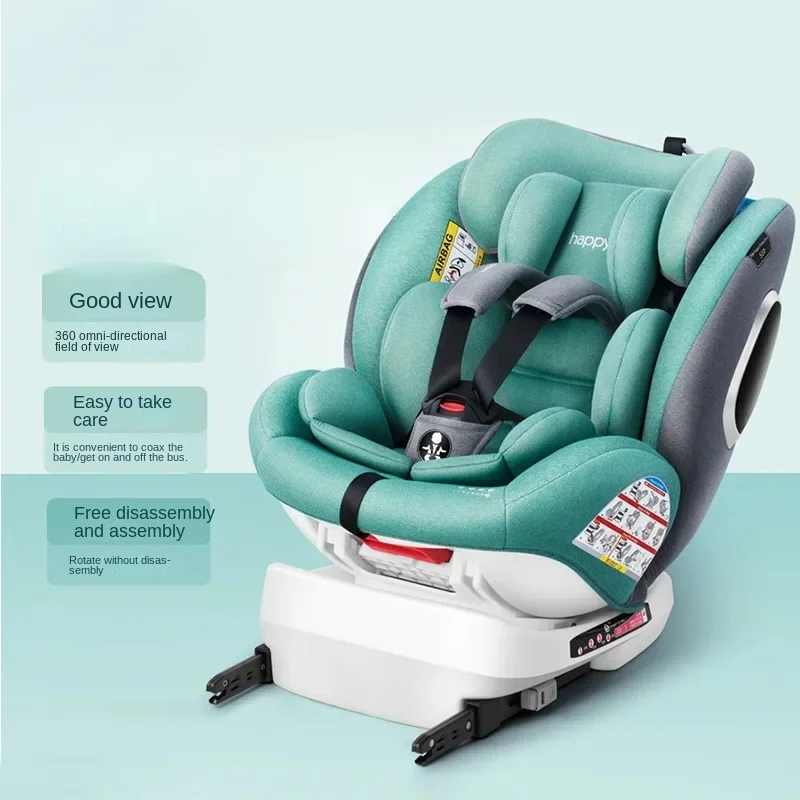 EG88 360째 Rotating ISOFIX Baby Car Seat, Reclining Child Safety Chair, Universal Seat for 0-12 Years, ISOFIX Compatible Booster