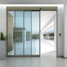 Traduzione elettrica dell'azienda Interruttore automatico Porta con sensore intelligente per ufficio Vetro temperato scorrevole per cancelli da sala espositiva per uffici