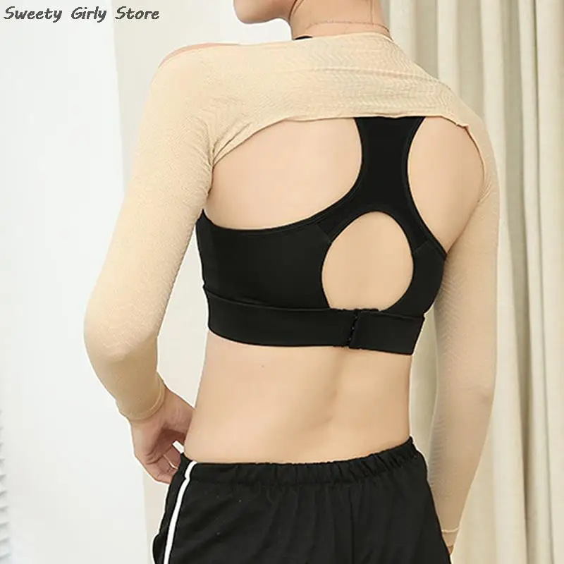 Women\'s Slimming Arm Shapers Back Shoulder Support Wrap Brace Compression Arm Sleeves Posture Corrector Humpback Shaperwear