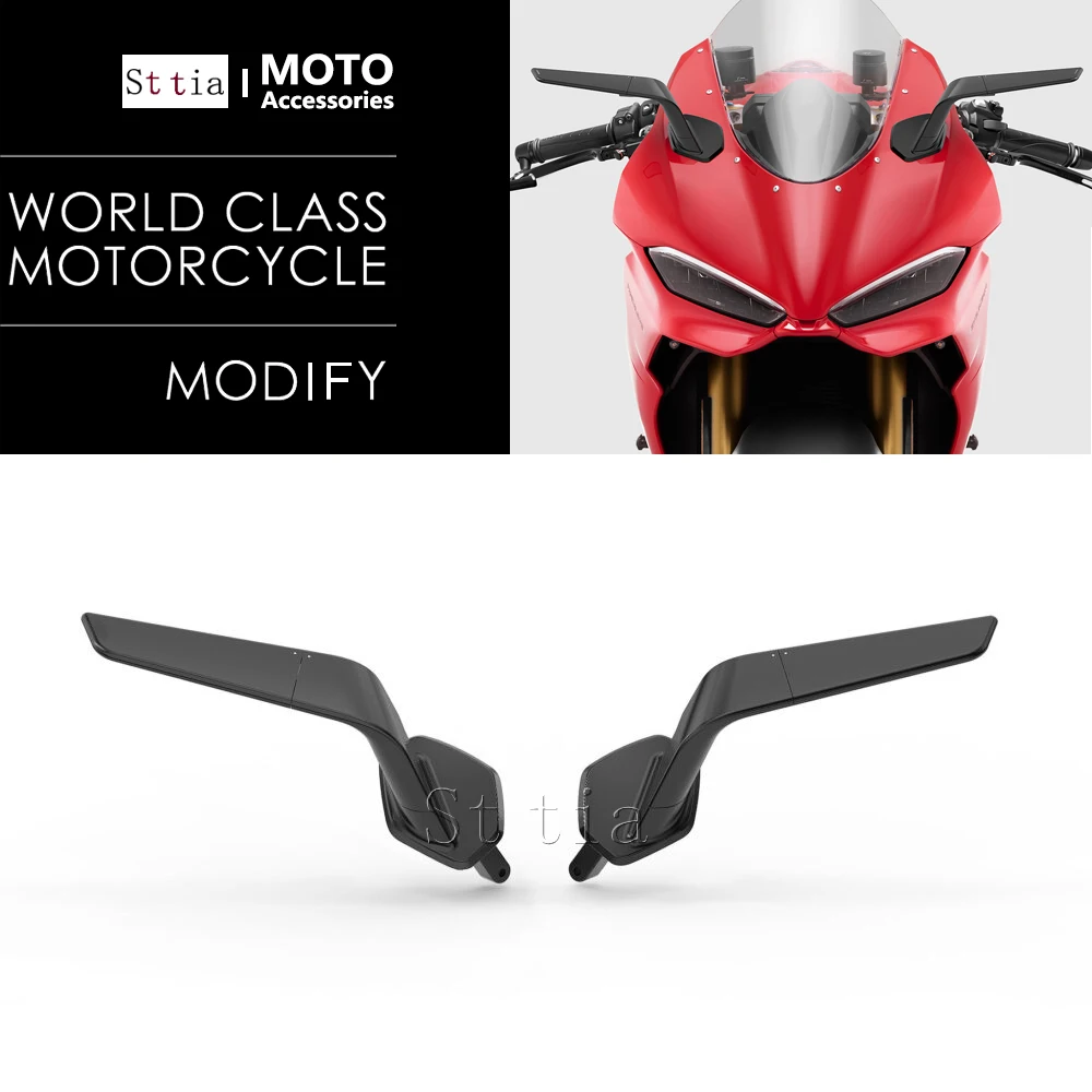 

For Ducati Panigale V2 S V2S 2025 2026 Motorcycle Mirrors Stealth Mirrors Sports Winglets Mirror Kit Adjustable Wing Mirrors
