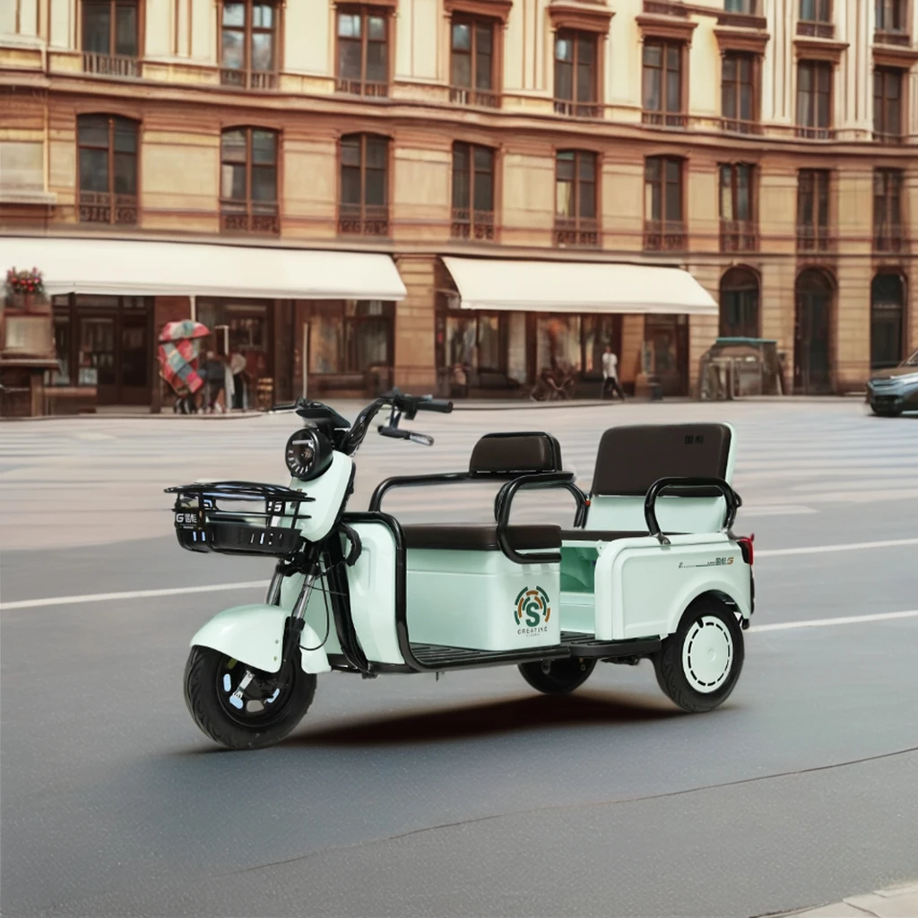 Direct Sales 60v Motorized Electric Tricycles Open Body 3-Wheel Electric Scooter Steel Material EEC Certified Passenger Cargo