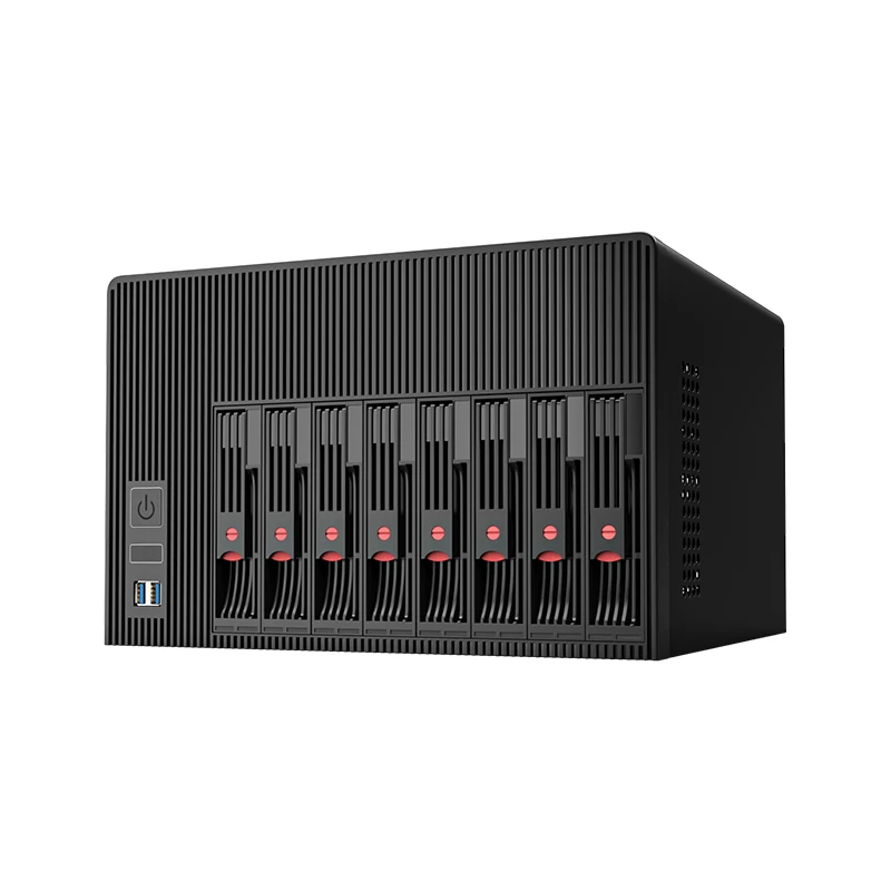 BKHD NAS 8-bay C612 Xeon E5 2650 v4 24 thread FreeNAS TrueNAS SATA 2.5 HDD SSD da 3.5 pollici adatto per attività domestiche