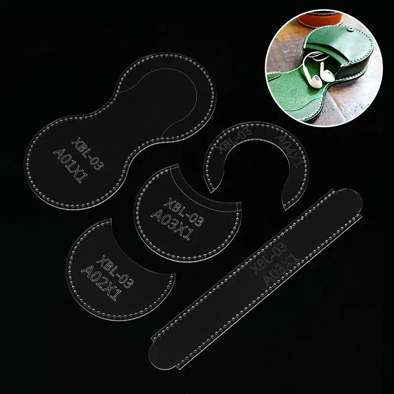 DIY Coin Purse Pattern Leather Craft Acrylic Template for Handmade Sewing Precision Crafting Tool