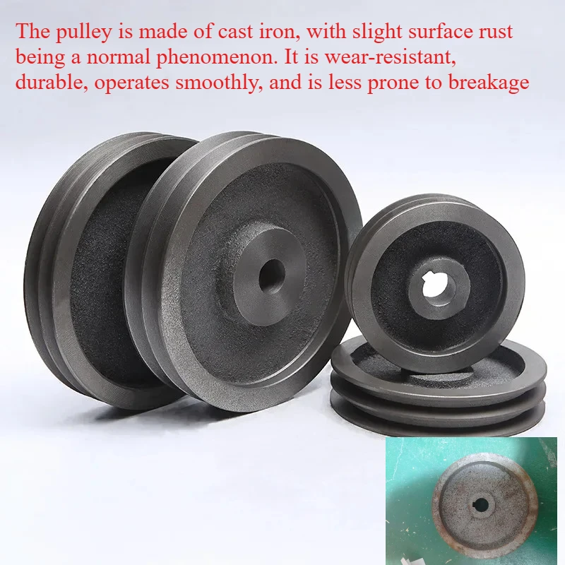 Single-Slot V-Belt Pulley Dia 110mm-200mm A Type Pulley Material Cast Iron Power Tool Accessories