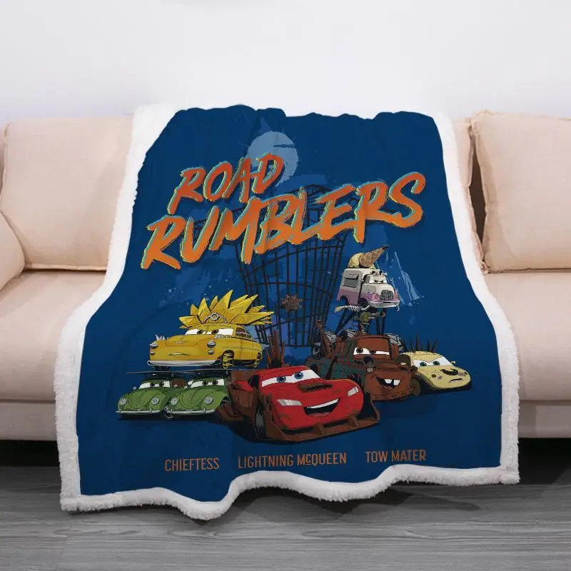Disney Lightning McQueen Fleece Blanket, Cute Cartoon, Unique and Creative, Soft and Comfortable Nap Blanket, Birthday Gift