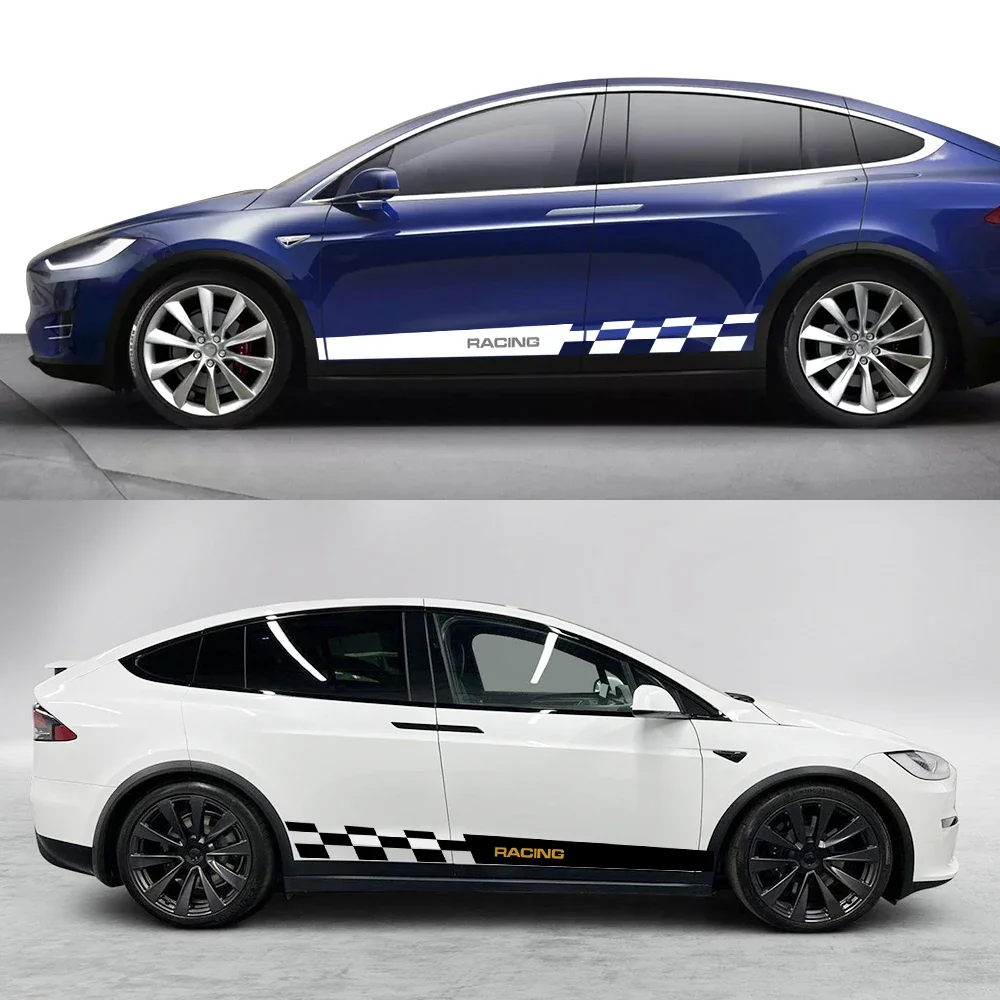 

Car Wrap Vinyl Film For Tesla Model X 2012-2024 Car Stickers Waterproof Door Side PVC Decals Auto Exterior Styling Accessories