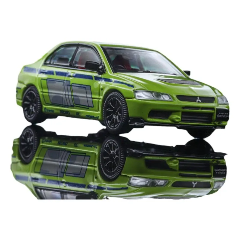 متوفر: 1:64 نموذج سيارة Lancer Evolution IX من الجيل التاسع من ميتسوبيشي EVO مصنوع من خليط معدني مصبوب، لعبة للأولاد، زخرفة قابلة للجمع للبالغين