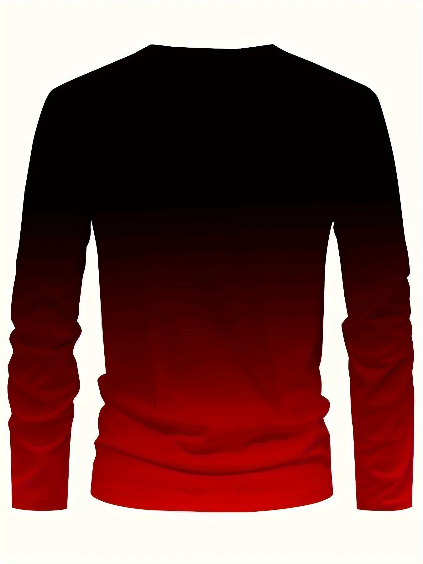 تي شيرت رجالي أساسي مطبوع بأكمام طويلة لعام 2026 للخريف والشتاء ملابس رياضية غير رسمية برقبة دائرية ملابس يومية مريحة