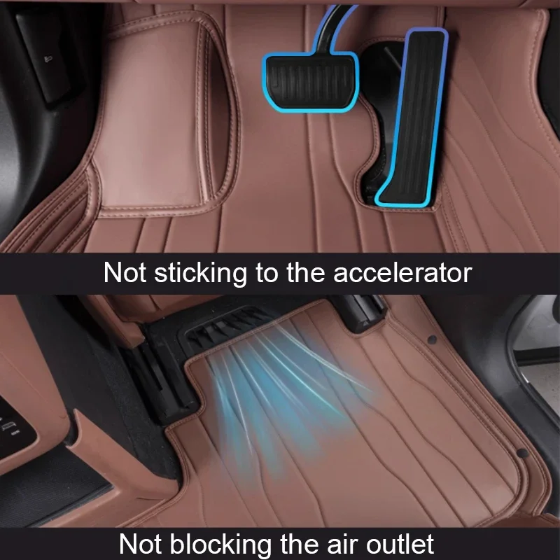 Alfombrilla protectora de pie de coche para LEXUS ES XZ10 2018-presente, antideslizante, de lujo, impermeable, accesorio de almohadilla de suelo