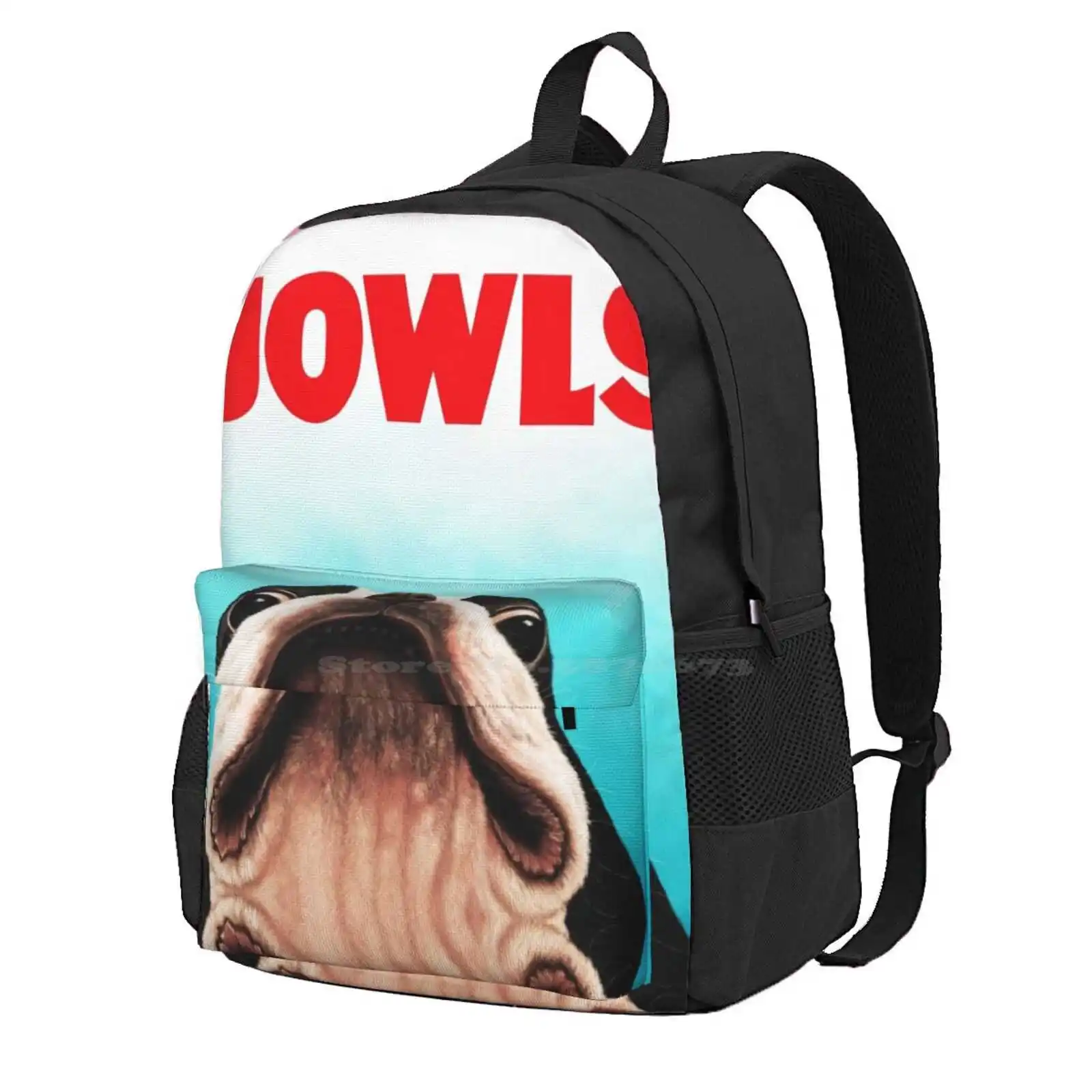 Jowls Boston Terrier Poster Hot Sale Schoolbag Backpack Fashion Bags Boston Terrier Jowls Kim Parkhurst Toadbriar Jaws Bulldog