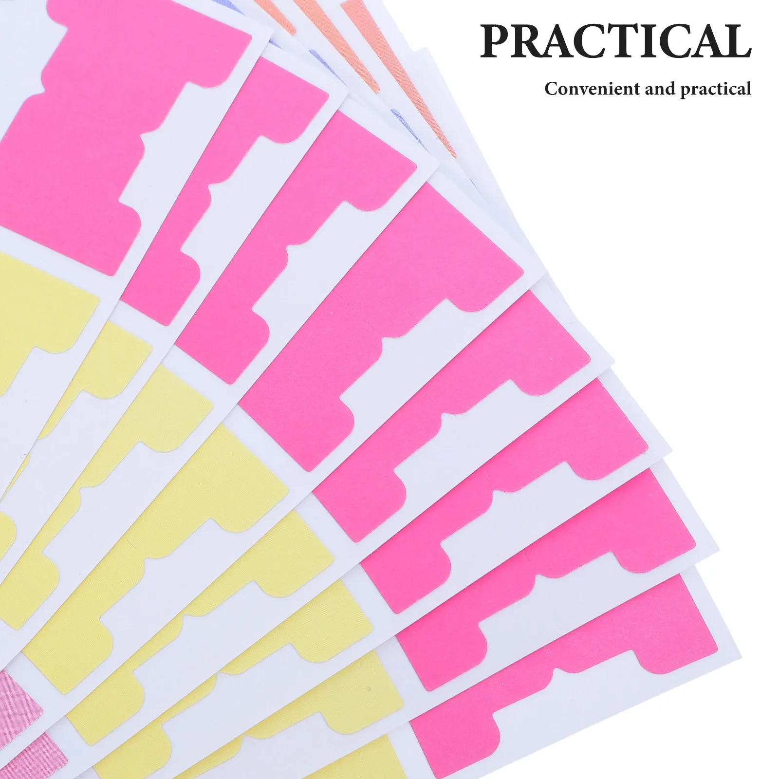 8Sheets Index Tabs Writable Thick Paper Strong Adhesive Page Marker Stickers for Notebook Document Organizing Study Book