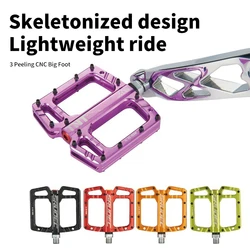 Mountain Bike Pedals Aluminum Alloy Wide 3 Perrin Bearing Lubricated Pedals Cycling XC Footpegs