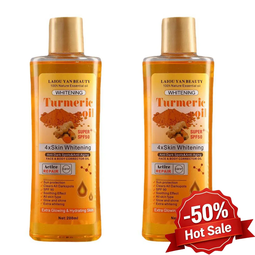 Turmeric Oil for Face & Body Natural Moisturizing Nourishing Natural Essential Oil Body Oil Ginger Anti Wrinkle Serum 2Pack
