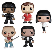 Movie Pulp Fiction Jules Vincent Vega Butch Coolidge Mia Wallace Vinyl Figure Dolls Toys