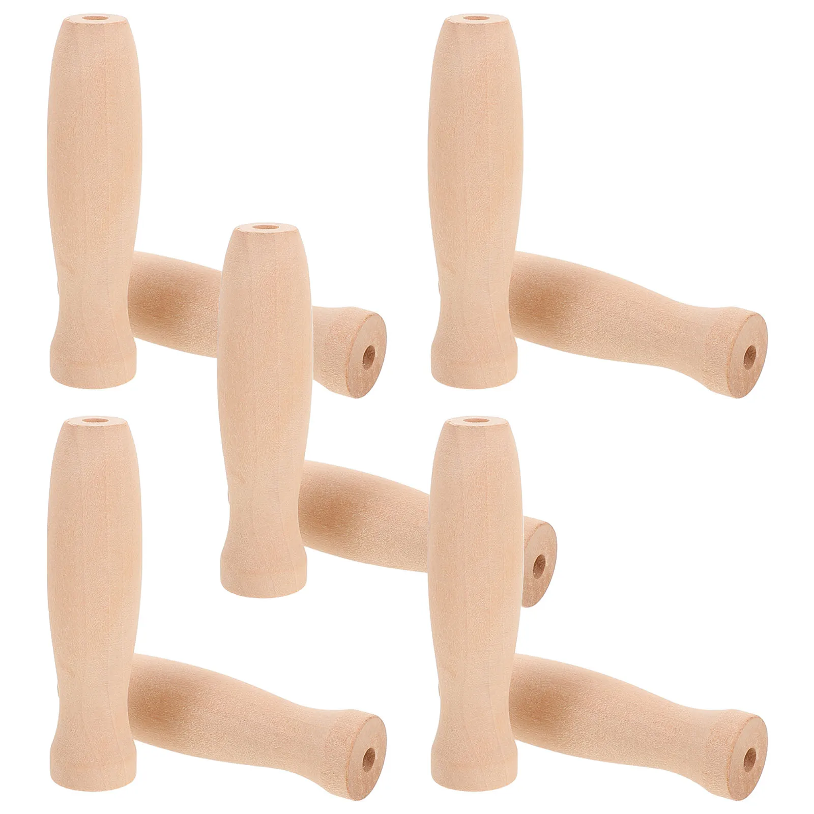 

10Pcs Wood Handle Replacement Universal Cooking Garden Tool Ergonomic Wooden Grip Spatula Frying Pan Handle Repair