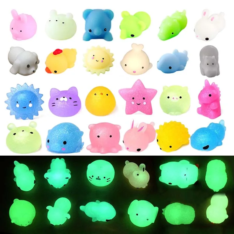 5/10pcs Stress Relief Toys Elastic TPR Mini Animals Cartoon Cute Student Activity Gifts Children Desktop Toy Boys Girls TMZ