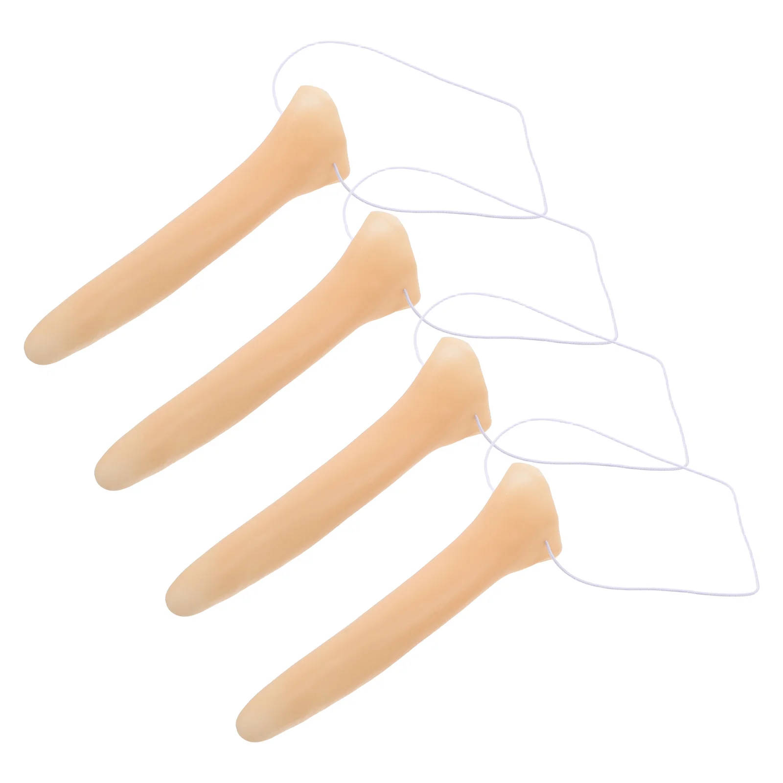 

4pcs 6.5 Inch Long Nose Costume Prop Lightweight Pvc Funny Halloween Dress Up Party Accessory Masquerade Carnival Cosplay Decor