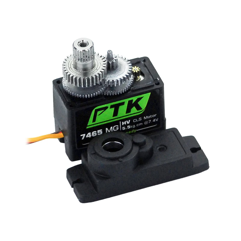 PTK 7465W MG 9g servo digitale Metal gear impermeabile HV 5kg ala fissa RC Car Elicottero Robot servo 180 °   Servo 1/8