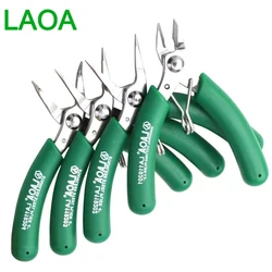 LAOA Multifunctional stainless steel mini needle-nose pliers, palm oblique-nose pliers, curved-nose pliers, electronic pliers