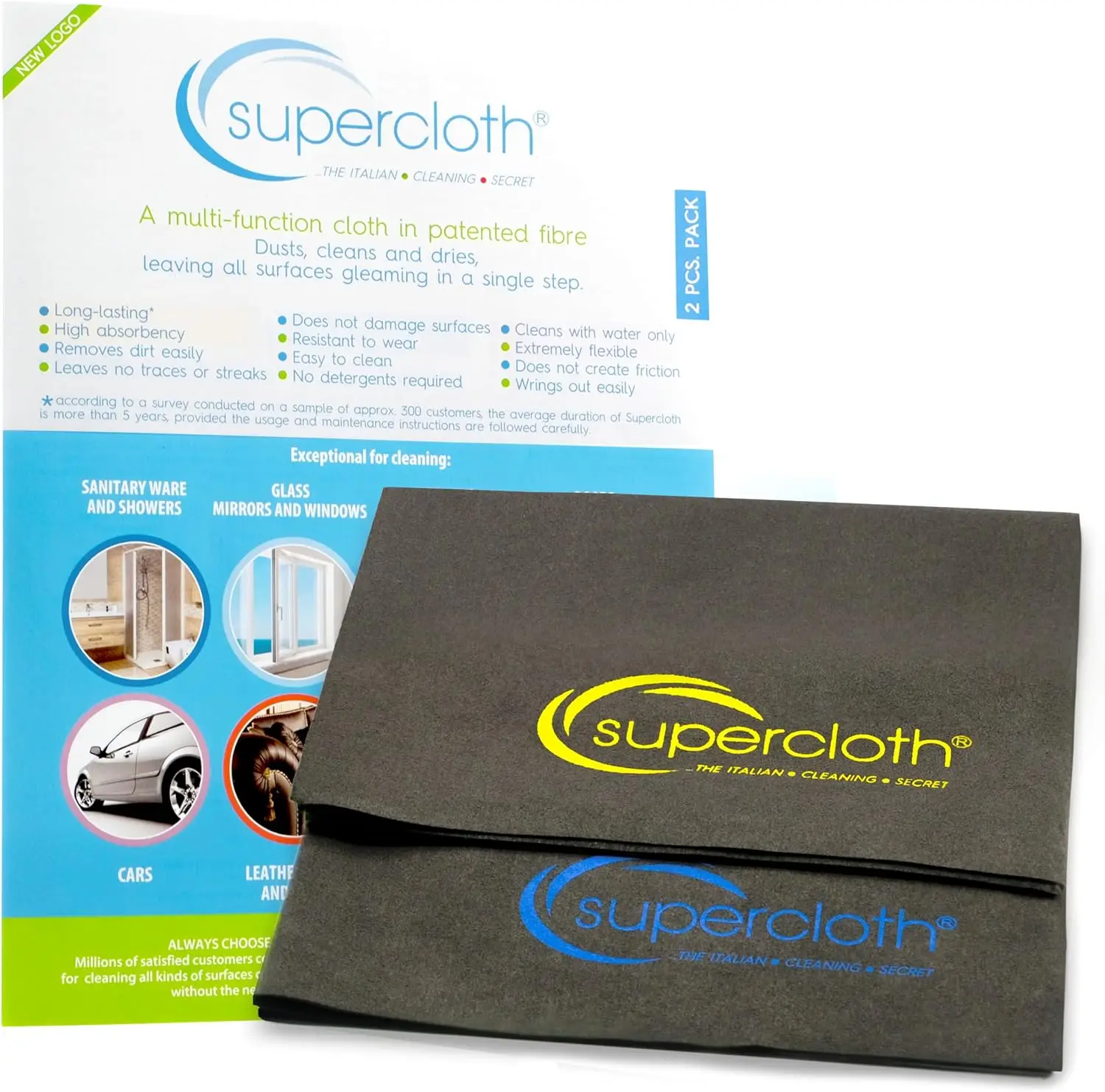 Paño de Limpieza de Microfibra Premium para Todo Uso, Dura Más de 5 Años, Paño para Limpiar Gafas