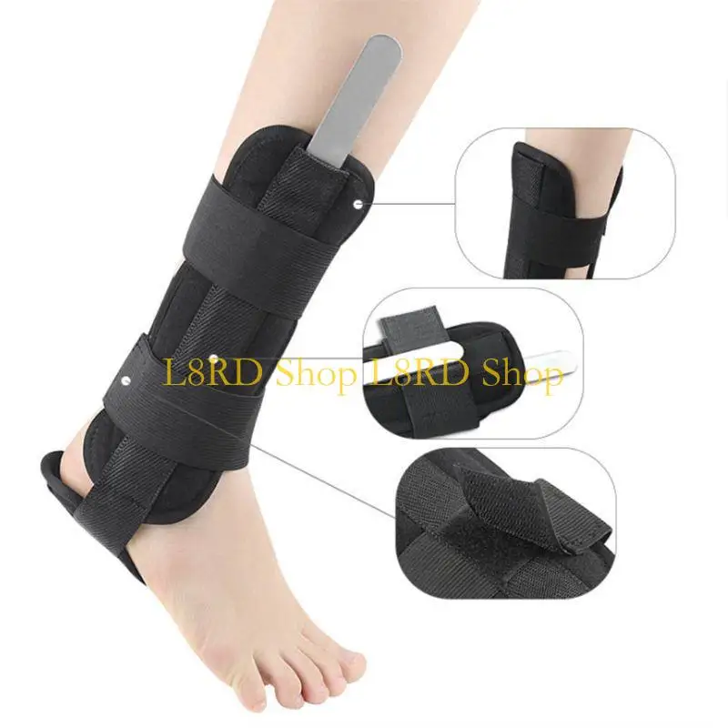 L8RD Women Men Fitness Ankle Sprain Support Brace Strap Splint Foot Heel Cover Orthotic Aluminum Protector Guard Wrap