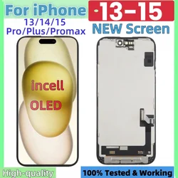 NEW TFT display for iPhone 13 14 15 Pro Pro Max, 14 15 Plus, 13 Mini, 3D touch screen digitizer incell LCD Replacement Assembly