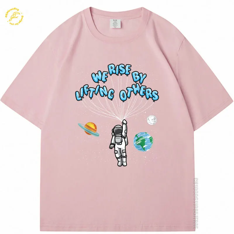 نحن نرتفع إقتباس تحفيزي المتضخم تي شيرت كلاسيكي صالح قصيرة الأكمام الكبار قصيرة الأكمام تي شيرت الرجال ملابس رجالي التي شيرت كول