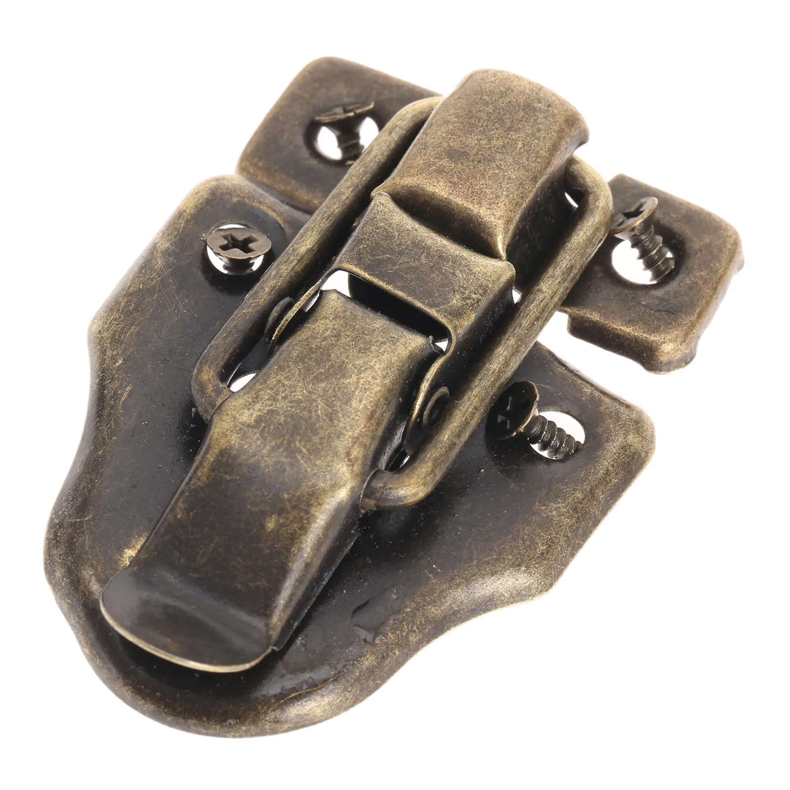 

4Pcs Antique Iron Hasps,Retro Box Toggle Latch Catch for Jewellery Box Gifts Chest Suitcase Trunk Crafts Latch with Screws